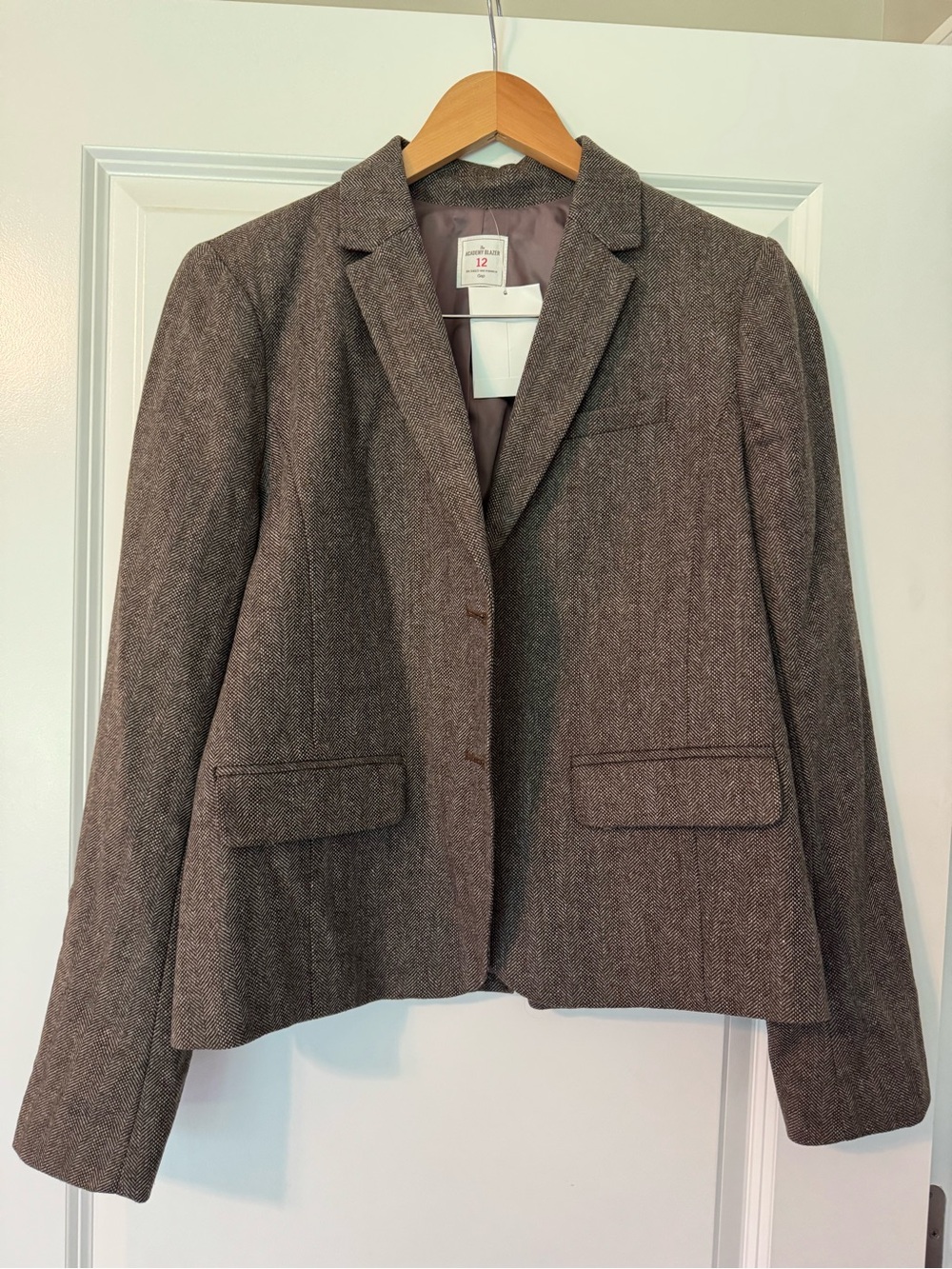 GAP Women's Brown Herringbone Blazer
